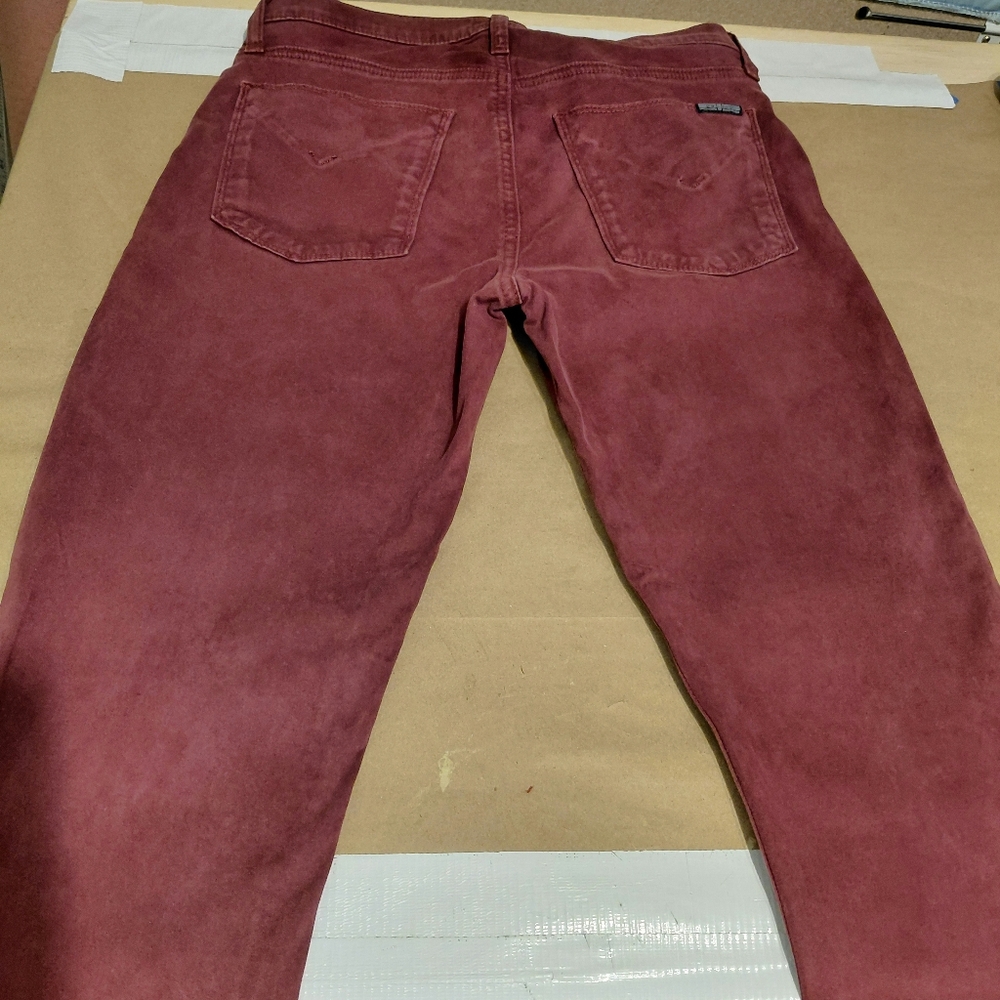 Hudson Nico 29 Midrise Super Skinny Brushed Merlot Hudson Jeans Super Soft - Picture 3 of 12